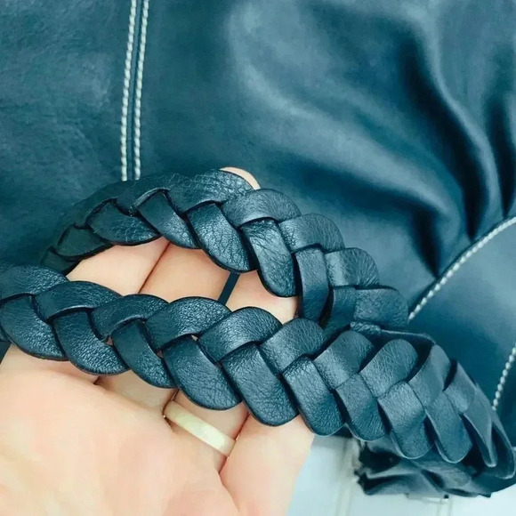 Abro Navy Blue Leather Purse - Picture 3 of 5